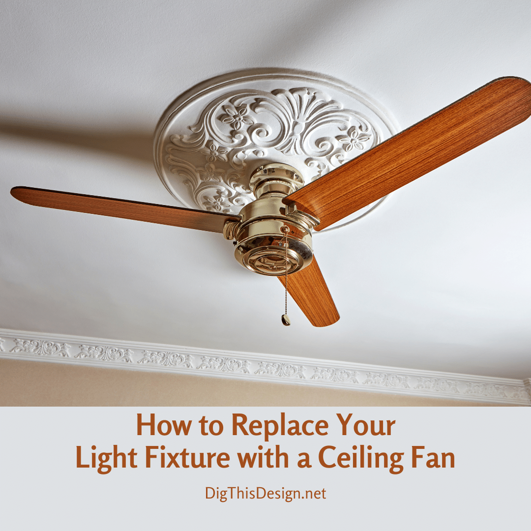 replacing chandelier with ceiling fan