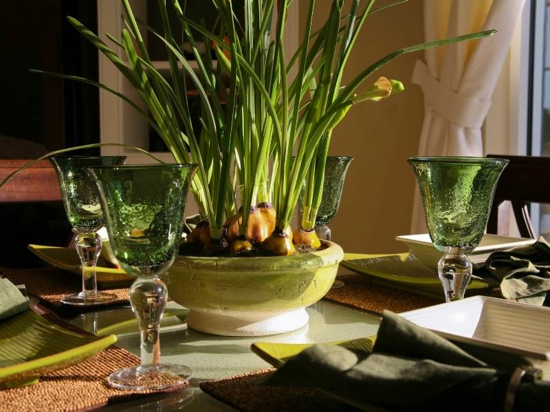 Designing Your Dining Table to be the Centerpiece of the Room - flowers and plants