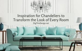Inspiration for Chandeliers - living room crystal chandelier with white walls and light turquoise sofa with table lamps on end tables.