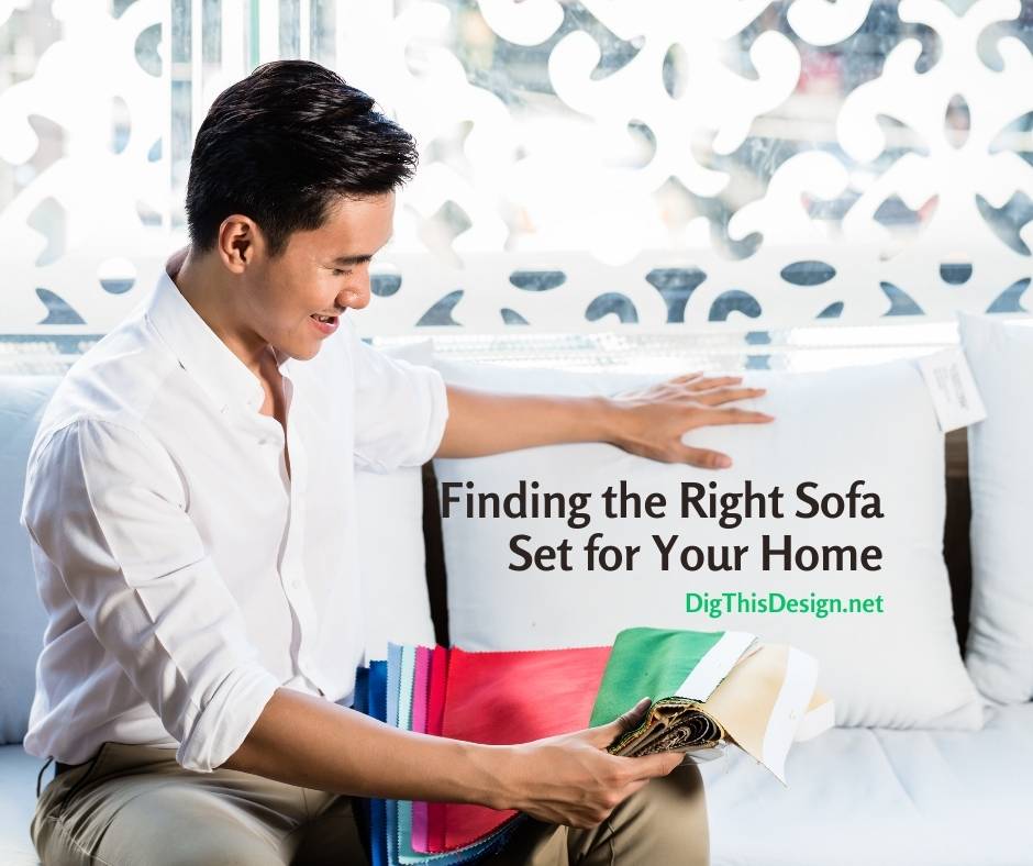 Finding the Right Sofa Set for Your Home - man looking a fabric samples for his new sofa.