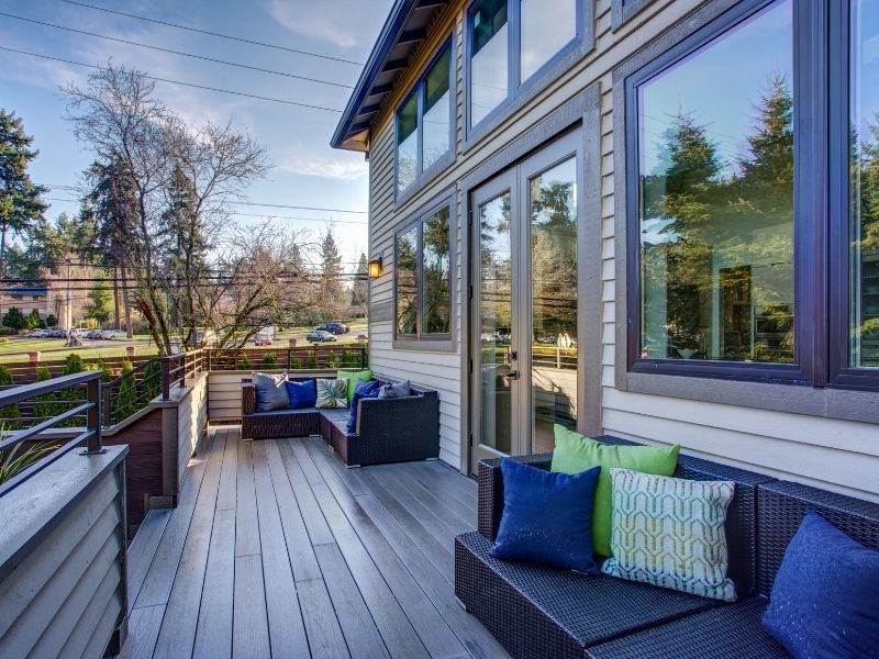 Wooden Deck on a Summer Day - Awesome Outdoor Living Space