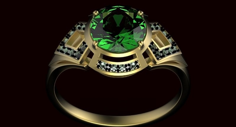 Green holiday ring for how to style your rings for the holidays