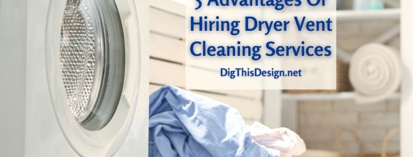 5 Advantages Of Hiring Dryer Vent Cleaning Services - a lovely laundry room with dryer and clothes basket with sun shining through the window.