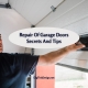 Repair of Garage Doors - main holding inside garage door handle.