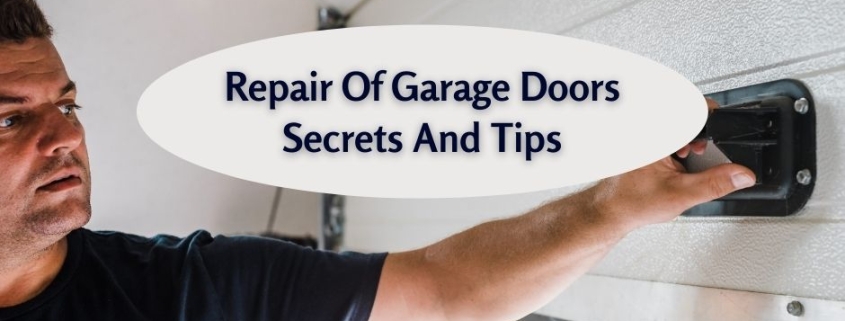 Repair of Garage Doors - main holding inside garage door handle.