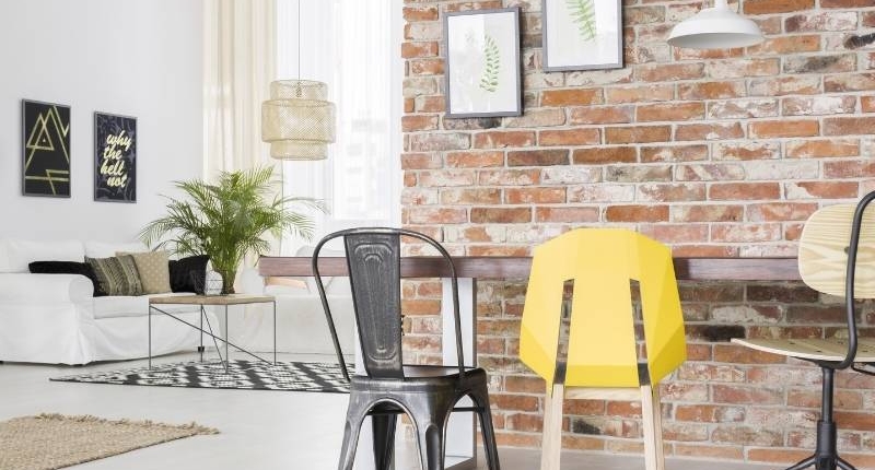 7 Incredible Ways to Make Your Los Angeles Apartment Look Chic - Brick wall for focus wall.