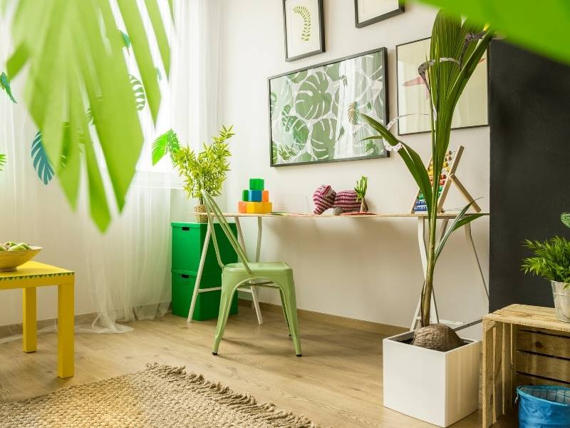 Ways to Bring Inspiration to the Kid Spaces in Your Home - add house plants to the room