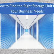 How to Find the Right Storage Unit for Your Business Needs