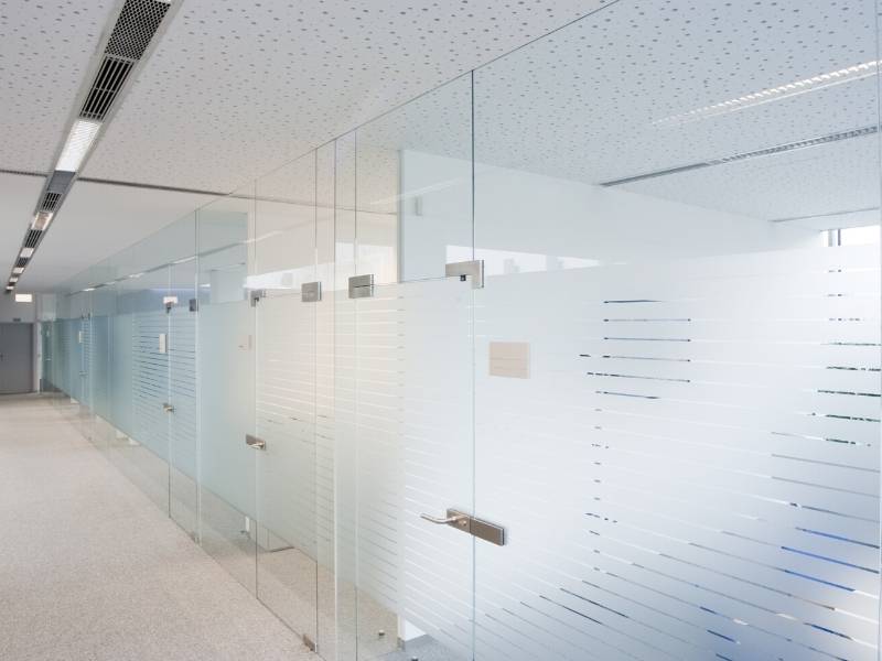 Office Interior Design with Glazed Glass